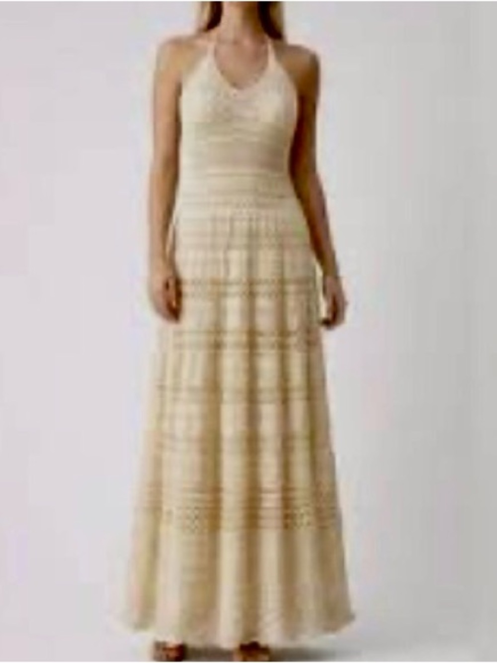 Moda internacional crochet maxi dress